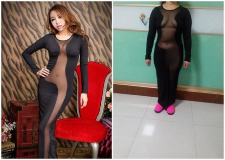 Chiếc váy nhận về khác với hình ảnh quảng cáo của shop online.