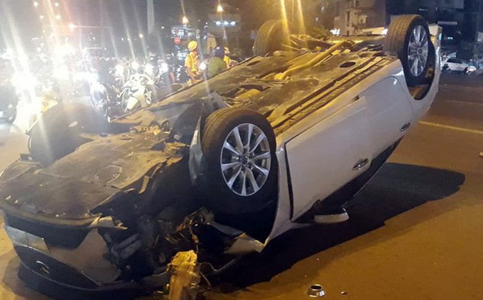 Hiện trường vụ tai nạn.