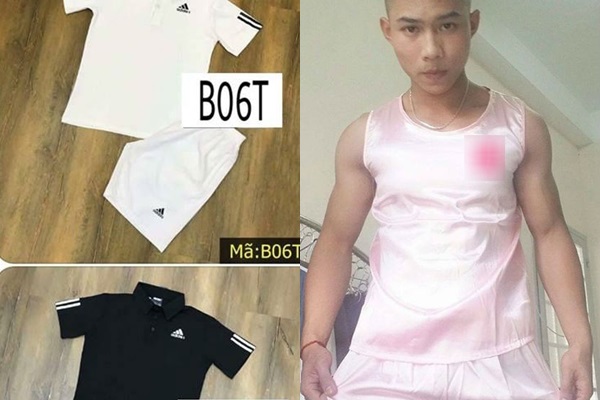 Chàng trai khóc thét khi đặt quần áo thể thao nhưng nhận về bộ quần áo bằng vải lụa bó sát.