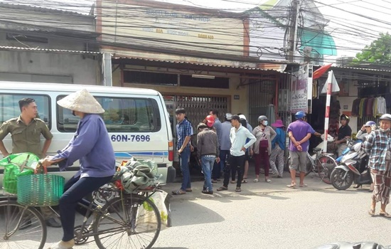 Khu vực hiện trường nhà trọ nơi xảy ra vụ việc.
