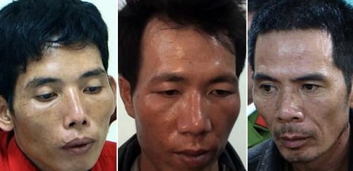 Nghi phạm Lả, Lường Văn Hùng và Nhiệm.
