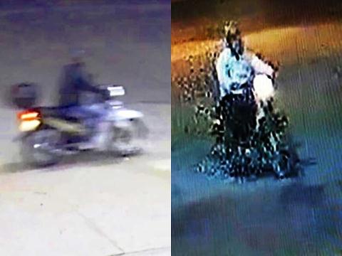 Truy tìm hung thủ (áo trắng) và người đàn ông bí ẩn liên quan đến vụ nhân viên cây xăng bị sát hại. Ảnh: Công Lý