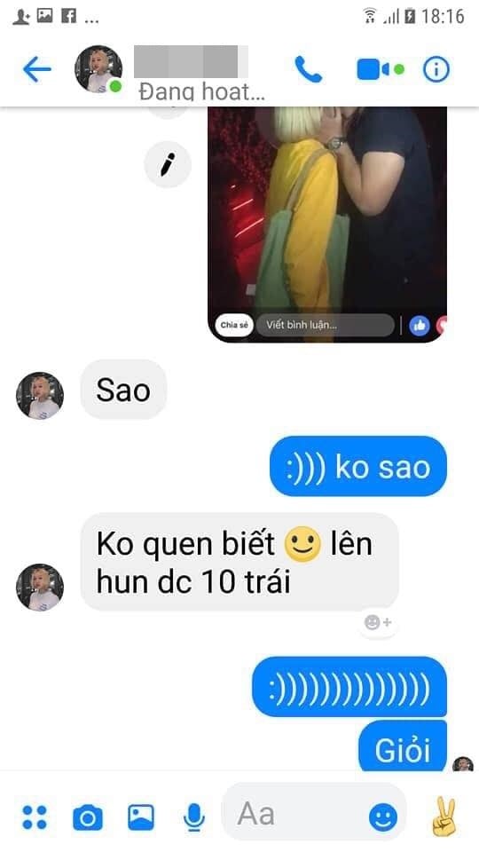 Câu trả lời của cô gái khi bị chàng trai hỏi.