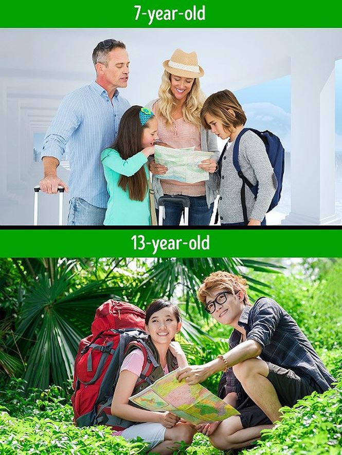 Trong tương lai không xa, đứa trẻ tuổi teen của bạn đã có thể tự mình rong ruổi trên những cung đường. Do đó, hãy dạy trẻ biết cách sử dụng các công cụ định hướng, cách đọc bản đồ. Trước 13 tuổi, trẻ nên đủ khả năng ghi nhớ phương hướng, đọc các biểu tượng trên bản đồ và tự định hướng cho mình. Có rất nhiều nguồn tài nguyên trên mạng giúp việc đọc bản đồ trở nên thú vị hơn.