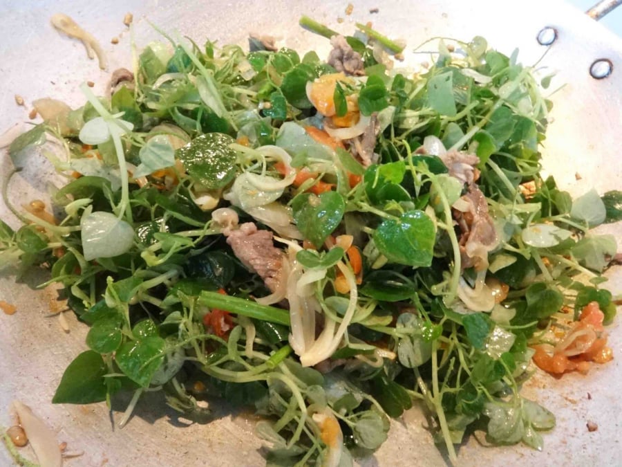 Món ăn chế biến từ rau càng cua