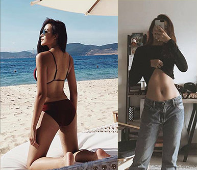 Sở hữu thân hình siêu sexy nhưng ít ai biết rằng Phan Ngân từng nặng đến 57kg.