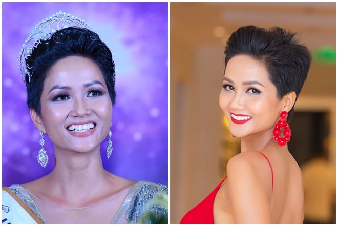 Những chiếc răng chưa đẹp mắt trên khuôn miệng của H'Hen Niê thời điểm đăng quang.    