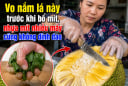 Vo nắm lá này trước khi bổ mít, nhựa mít nhiều mấy cũng không dính dao