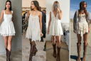 Váy ren trắng và boots cao bồi: Công thức thời trang giúp loạt ảnh du lịch mùa hè thêm cuốn hút