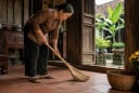 Vì sao người xưa thường quét nhà theo một chiều?
