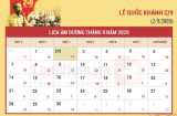 Lễ Quốc khánh 2/9/2020 được nghỉ mấy ngày?