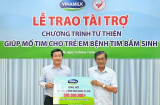 Vinamilk tiếp tục ủng hộ Hội Bảo trợ Bệnh nhân nghèo TP.HCM 500 triệu đồng cho các bệnh nhi nghèo mổ tim năm 2022