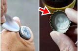 Chai bia có 1 điểm nhỏ, cứ nhắm vào là mở nắp dễ dàng, phụ nữ cũng làm ngon ơ