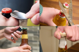 Nắp chai bia có một điểm nhỏ, cứ nhắm vào đấy mà bật, phụ nữ cũng làm ngon ơ