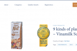 Sữa hạt và sữa tươi của Vinamilk tiếp tục thắng giải vàng quốc tế Monde Selection tại Bỉ