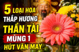 5 loại hoa thắp hương thần Tài mùng 1 hút vận may