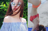 Hồ Ngọc Hà gây sốc khi diện bikini, 'trồng cây chuối' ở biển