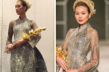 'Đụng hàng' áo dài bạc tỷ của siêu mẫu Thanh Hằng, Nguyễn Oanh nhận cái kết bất ngờ?