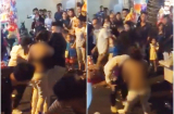 Clip: Người phụ nữ bị lột sạch áo vẫn hùng hổ lao vào đánh nhau trong đêm Trung thu