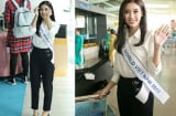 Phong cách thời trang giản dị đến không ngờ của Hoa hậu Mỹ Linh khi sang Trung Quốc thi Hoa hậu Thế giới