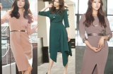 Những mẫu đầm liền đẹp cho bạn gái công sở diện thu 2017