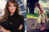 Đệ nhất phu nhân Mỹ Melania Trump hứng cả 'rổ gạch đá' vì đi giày cao gót, diện váy hàng hiệu để làm vườn