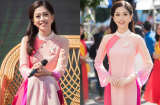 Á hậu Bùi Phương Nga diện áo dài xinh ngây ngất trong ngày về thăm trường cũ, ai nhìn cũng ngẩn ngơ