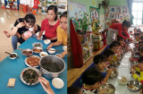Ứa nước mắt cô giáo mầm non vừa ăn trưa vừa bế trẻ, không phải bảo mẫu nào cũng ngược đãi học sinh