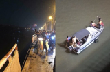 Ô tô húc bay 10 mét lan can cầu Chương Dương rồi lao xuống sông mất tích