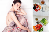 Hoa hậu Phạm Hương thản nhiên ăn toàn rau - củ - quả trước lời đồn bí mật qua Mỹ sinh con