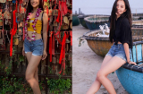 Tiểu Vy khiến dân tình thích thú vô cùng khi diện luôn combo yêu thích từ thời nữ sinh đi thi Miss World 2018