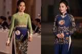 Nam Em 'lộ cái kim trong bọc' khi trình diễn áo dài cùng 'Quỳnh búp bê' Phương Oanh