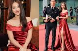 Khả Ngân khoe vai trần quyến rũ, tình tứ bên bạn diễn điển trai trong 'Hậu duệ mặt trời' đi dự lễ trao giải