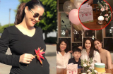 Thân Thúy Hà vô tình để lộ giới tính con thứ 2 trong bữa tiệc chia tay do bạn thân Hà Tăng tổ chức