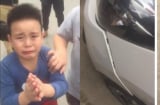 Lao xe đạp xước đầu ô tô, cậu bé bất ngờ làm hành động này khiến khổ chủ phải bật cười
