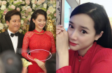 Nhã Phương lộ khuôn mặt tròn xoe, cằm ngấn mỡ trước ngày sinh con đầu lòng cho Trường Giang
