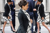 Công nương Meghan gây sốc diện váy siêu ngắn, đi giày cao gót đi sự kiện dù đang bụng bầu 'vượt mặt'