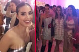 Phạm Hương diện đầm cúp ngực khoe vòng 1 'bốc lửa' đi dự event cùng dàn sao quốc tế