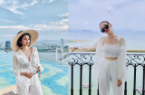“Học lỏm” 3 set đồ trắng muốt giúp Thiên Nga The Face luôn tươi mát mùa hè
