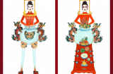 Trang phục 'bàn thờ' thiết kế cho Hoàng Thùy thi Miss Universe gây tranh cãi