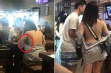 Đến cửa hàng trà sữa, cô gái trẻ vẫn thản nhiên diện áo trễ tận mông nhưng chi tiết này mới gây xôn xao