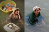 Xót lòng cụ bà 85 tuổi hàng ngày phải ngâm mình dưới biển bắt hải sản để nuôi cháu tâm thần