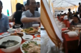 Cưới đúng vào ngày mưa, nước lũ chảy xối xả dưới chân nhưng quan khách vẫn làm điều này khiến mọi người ngỡ ngàng