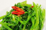 Xào rau muống kiểu này, rau xanh mướt lại giòn tan, cả nhà thích mê ăn hết vẫn thòm thèm