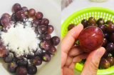 Dùng nguyên liệu này ngâm nho, sau 10 phút liền sạch bách hóa chất, ăn ngon lành không cần bóc vỏ