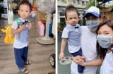Lương Thế Thành và Thúy Diễm “căng thẳng” chuẩn bị cho quý tử ngày đầu tiên đi học