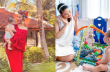 Con trai Lan Khuê mới 8 tháng mà vô cùng cứng cáp và bụ bẫm, gương mặt giống hệt bố