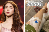 Sau khi bị dân mạng “ném đá”, Hoà Minzy gây xôn xao khi lộ ảnh nhập viện truyền dịch