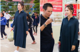 Bà xã Lý Hải liên tục diện đồ lùng bùng che vòng 2 bảo sao luôn vướng tin đồn mang thai
