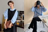 Đâu chỉ có màu trắng mới đẹp, sơ mi xanh cũng mang đến phong cách sang - xịn - mịn lắm đấy